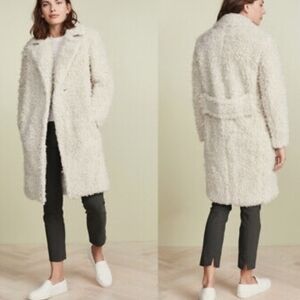 Vince Faux Fur Coat Women's Xs Nwt Shag Teddy Style Winter Wear